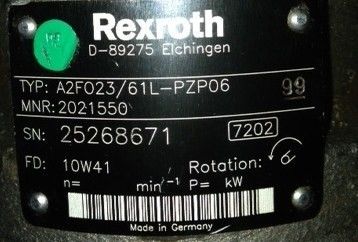 부식 저항성 A2fo23 세리세 수압 피스톤 펌프 크롤러 크레인의 예비 부품